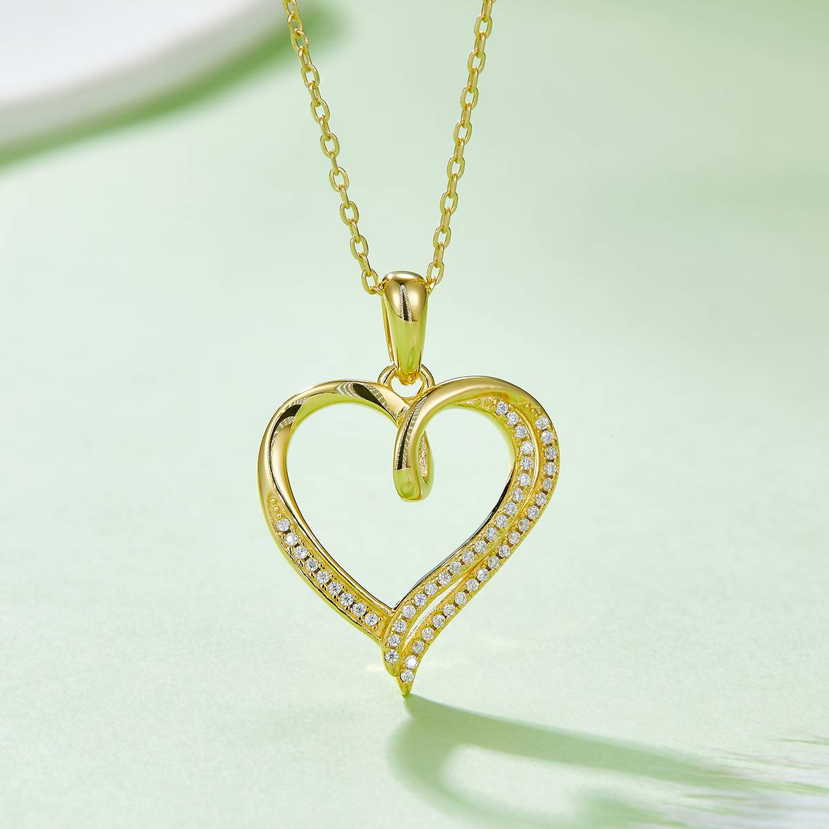 Multi core Love Pendant S925 Silver Moissanite Grade D 0.15CT